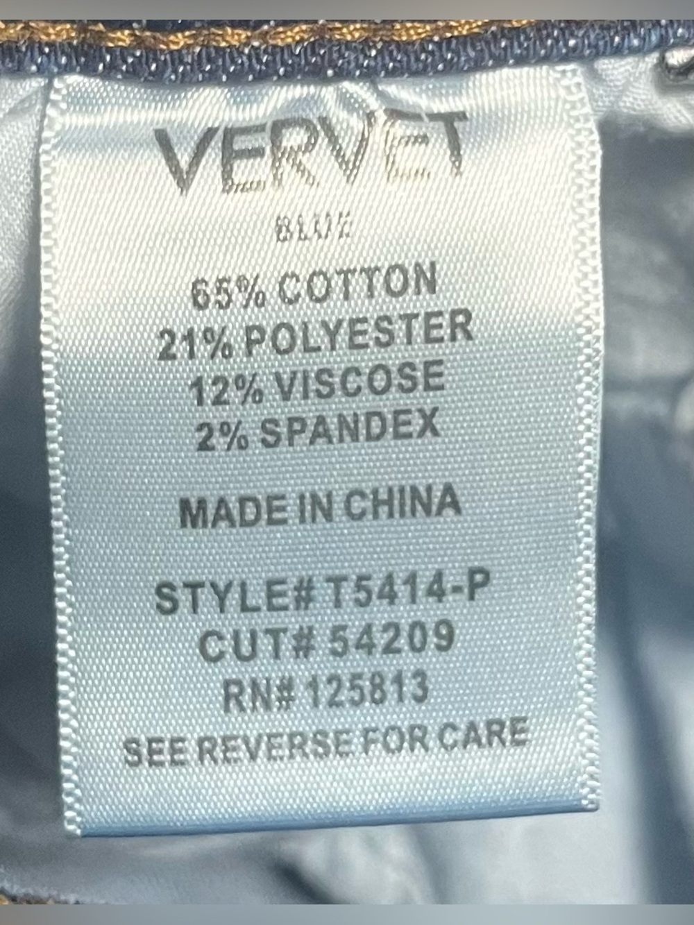 Ladies Size 22 Vervet Jeans Straight Leg - Picture 4 of 5